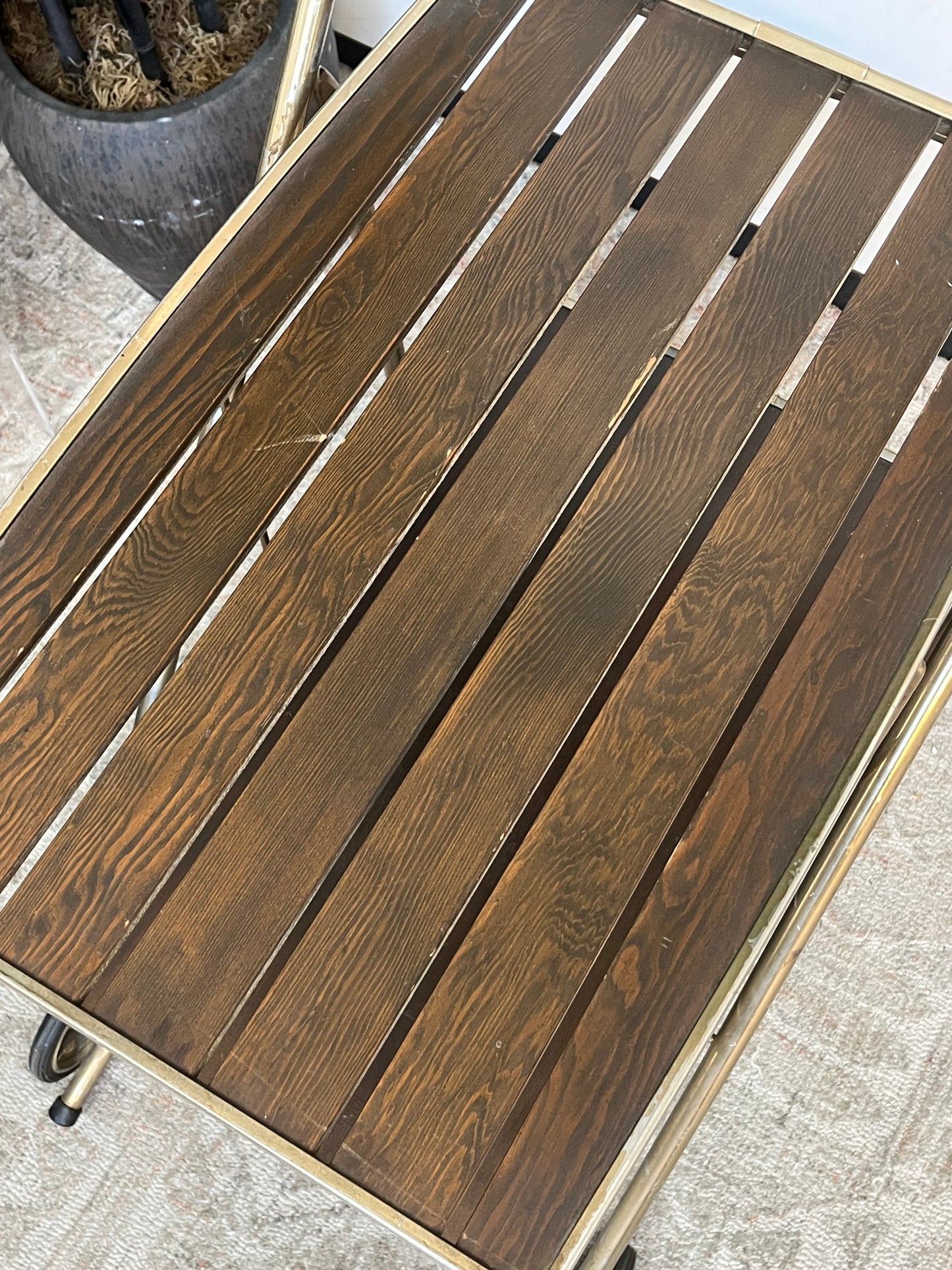 Vintage Metal Bar Cart