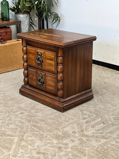 Vintage Column-Style Nightstand