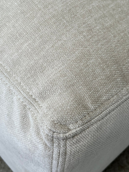 Modern 34" Linen Ottoman