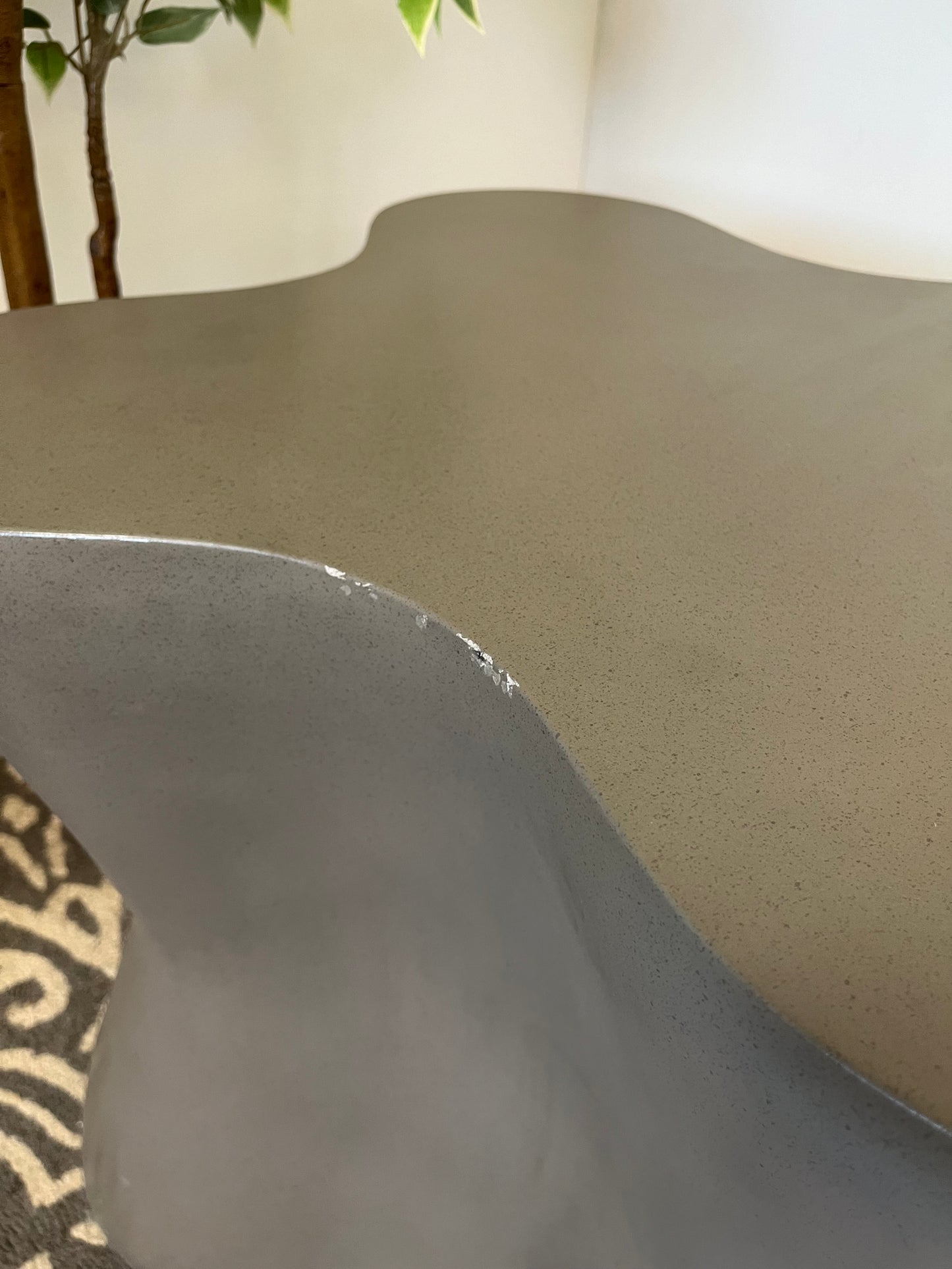 Gray Bubbled Shaped End Table