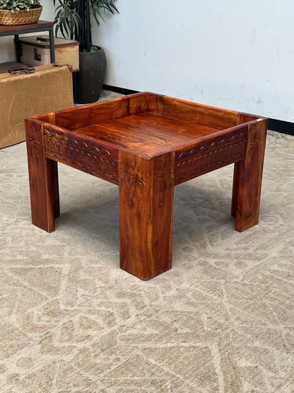 Carved Wooden Coffee Table