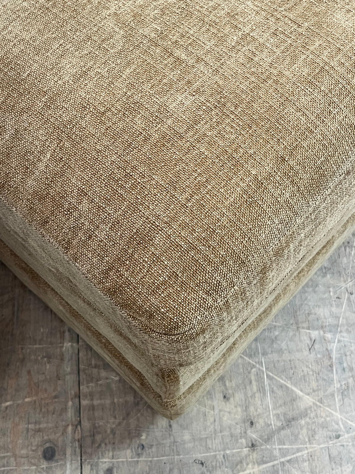 Modern Brown Linen Loveseat