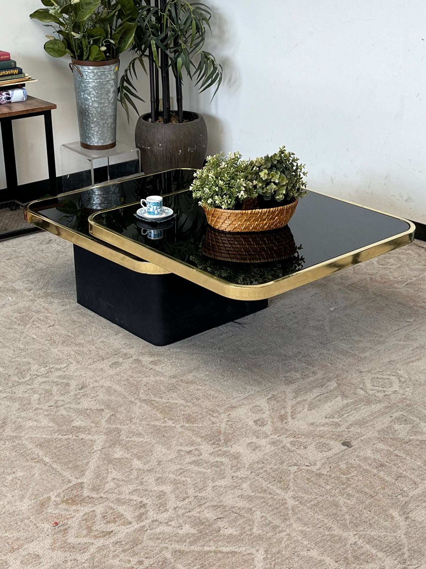Modern Black & Gold Coffee Table