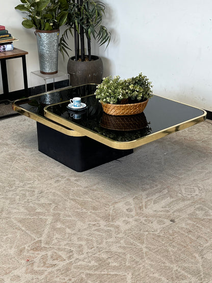 Modern Black & Gold Coffee Table