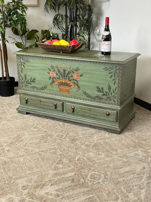 Drexel Dutch Style Hand Painted Hope Chest