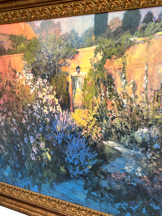 Framed Painint "Garden Scene" 38" x 48"
