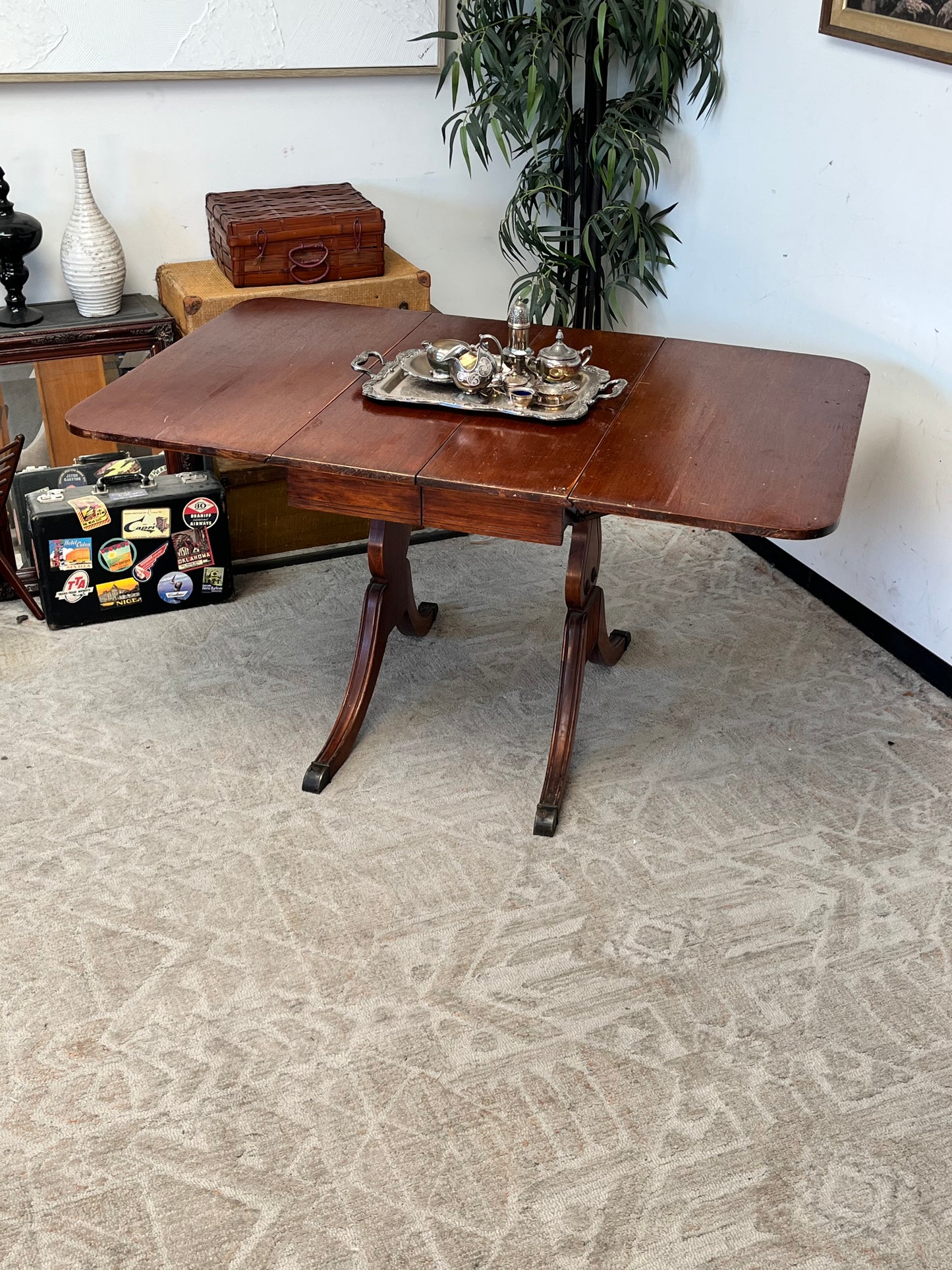 Antique Drop-Leaf Dining Table