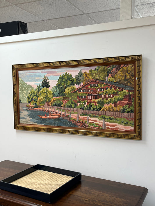 Framed Print "Landscape in Petit Point"