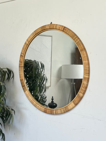 Natural Rattan 28" Mirror