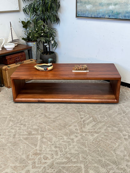 Natural Wood Brown Coffee Table