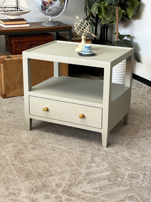 Modern Textured Gray End Table