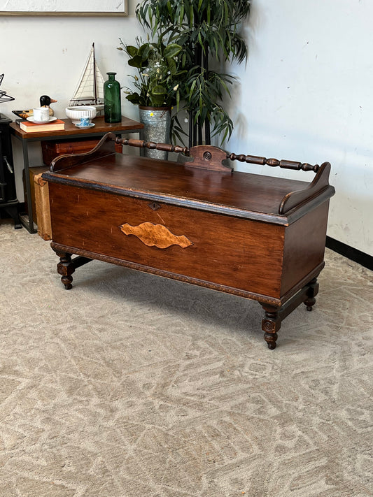 Antique E.R. Co Cedar Lined Hope Chest