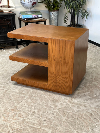Wood Grain Finish 3 Shelf Nightstand