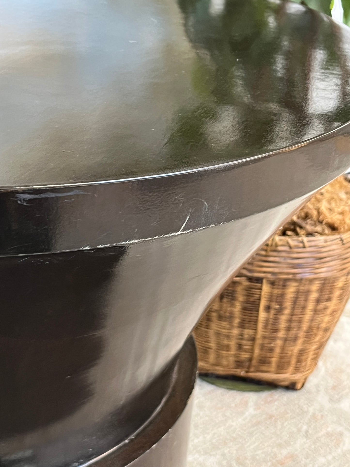 Modern Hourglass End Table