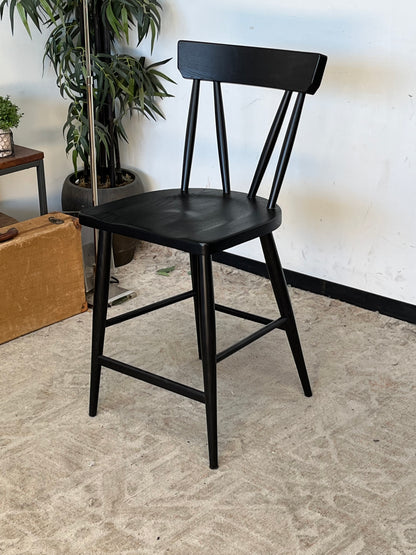 Modern Wooden Black Counter Stool