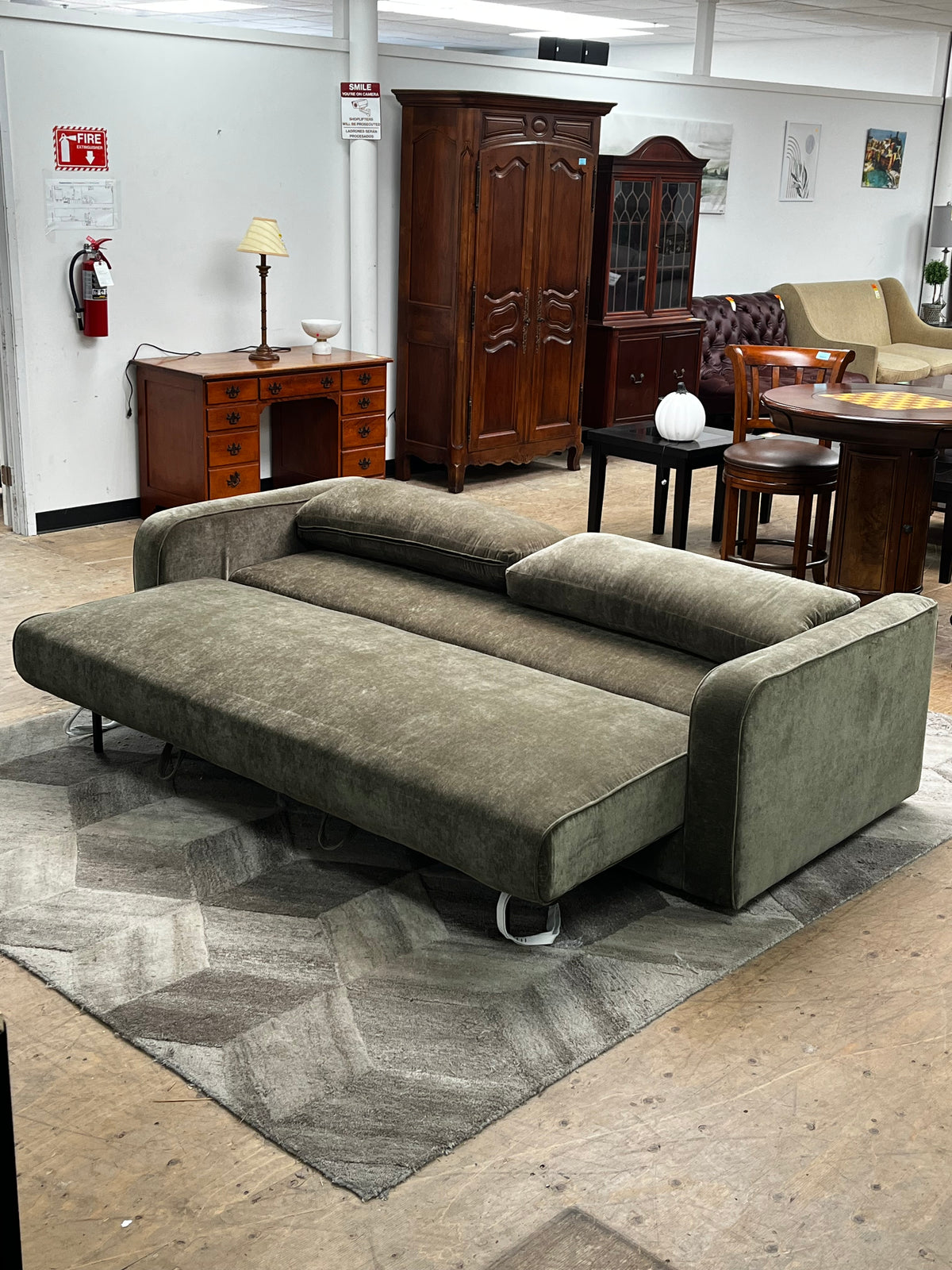 Modern Linen Green Daybed Couch