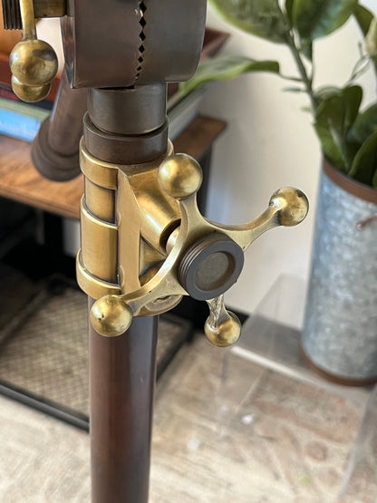 Leviton Mid Century Brass Dome Floor Lamp