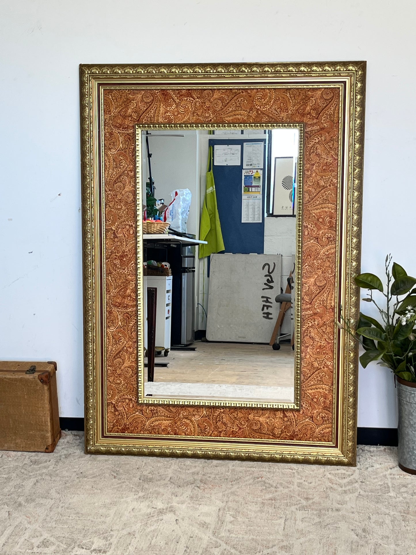 Paisley Print Wall Mirror
