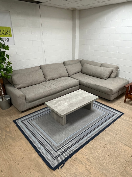 Gray L-Shaped Sectional Sofa