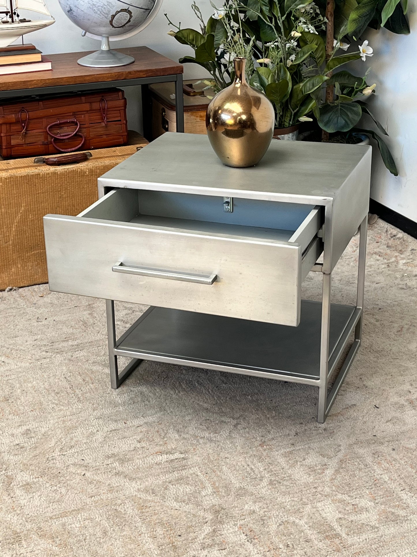 Modern Metal Nightstand