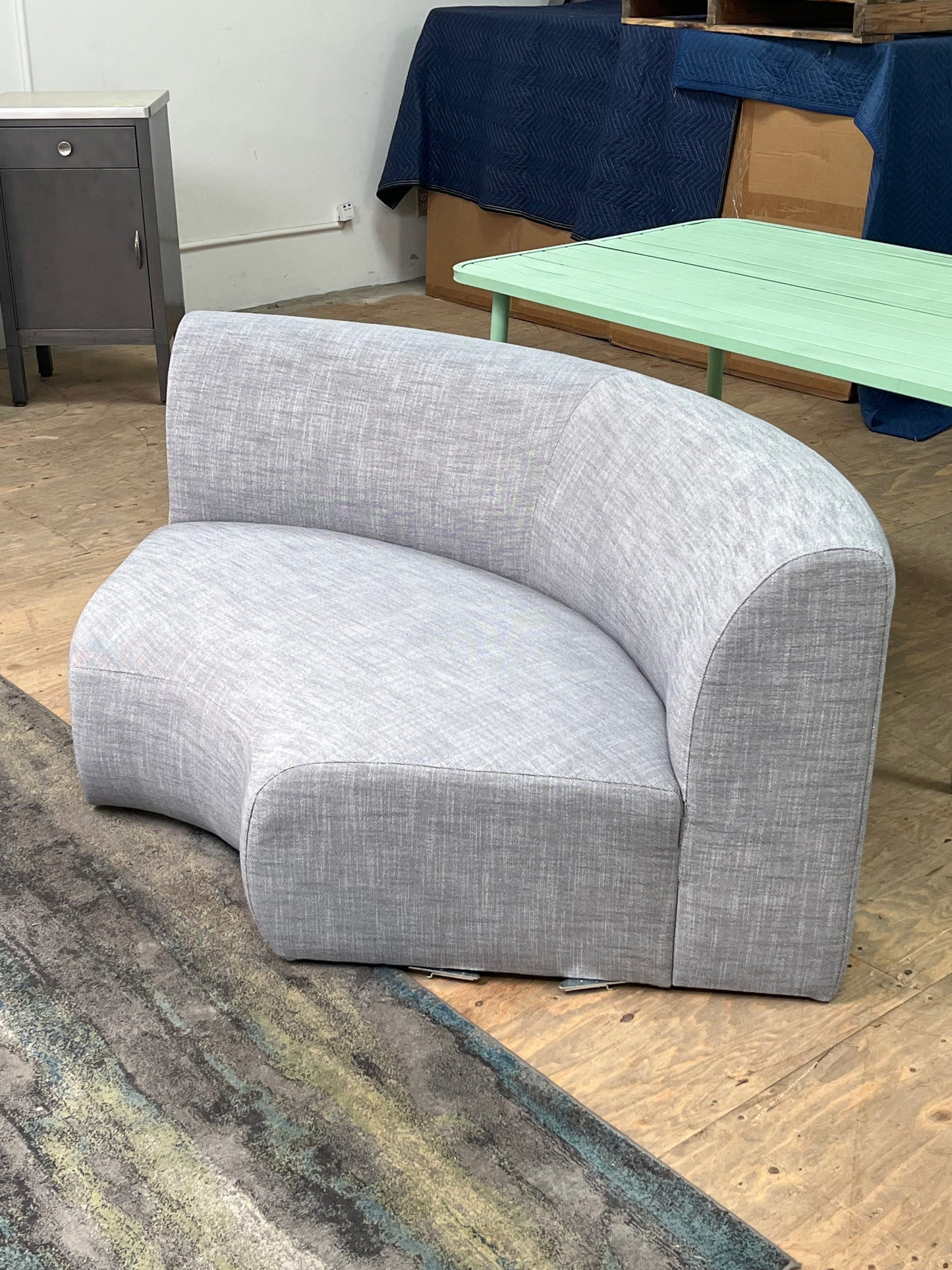 Modern Rounded Loveseat
