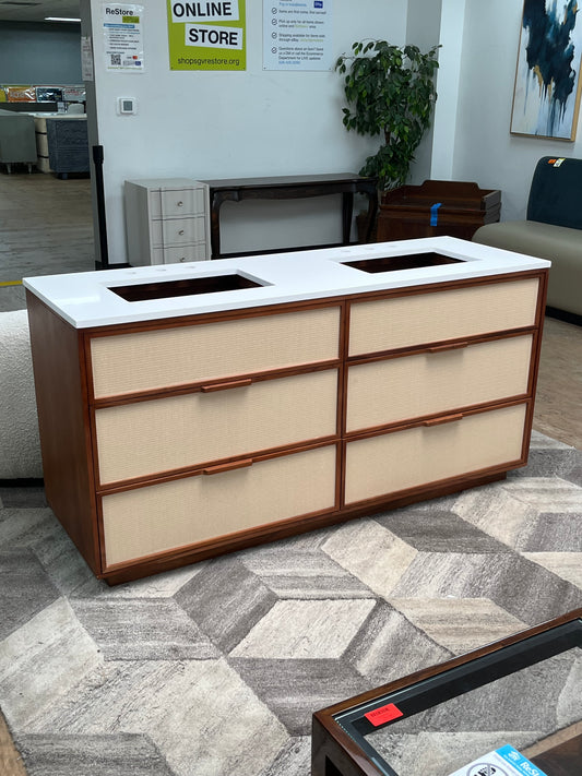 Modern 65.5" Double Bathroom Vanity