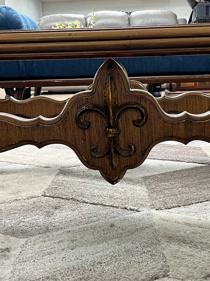 Vintage Wood-Carved Coffee Table