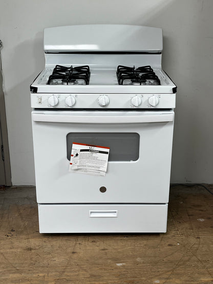 GE 4.8 cu. ft. White Freestanding Gas Range -Dented