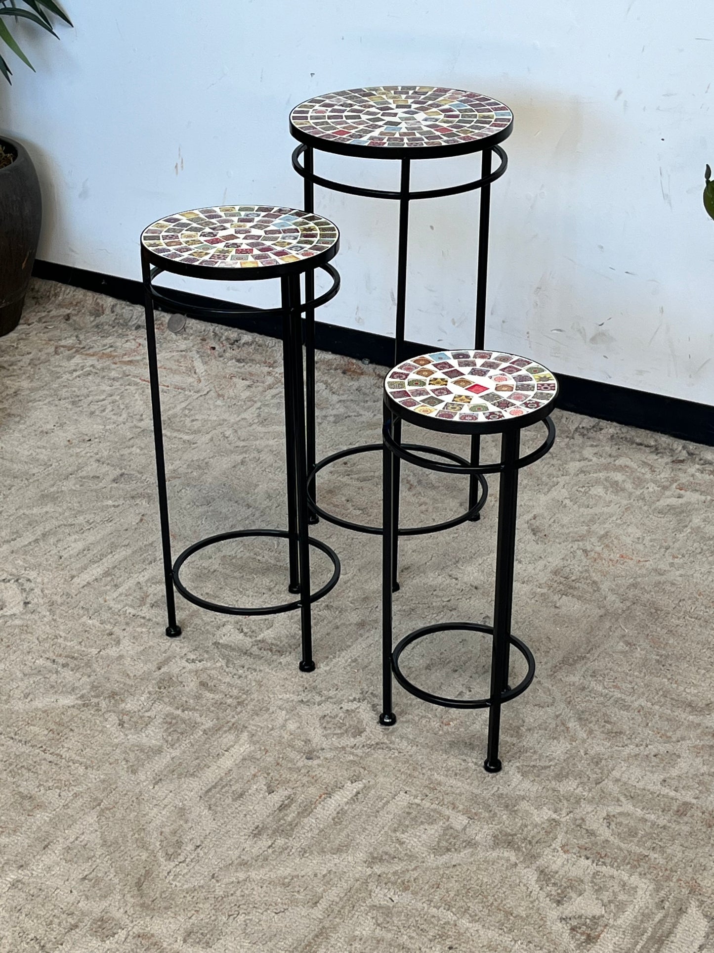 Mosaic Style 3pc Side Table