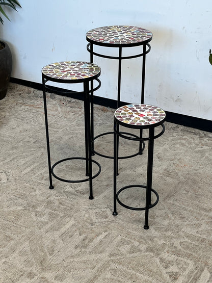 Mosaic Style 3pc Side Table