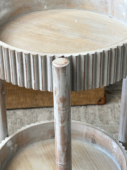 Modern 3-Tier Oval Side Table