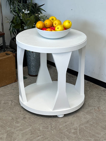 Round Hourglass Silhouette Side Table