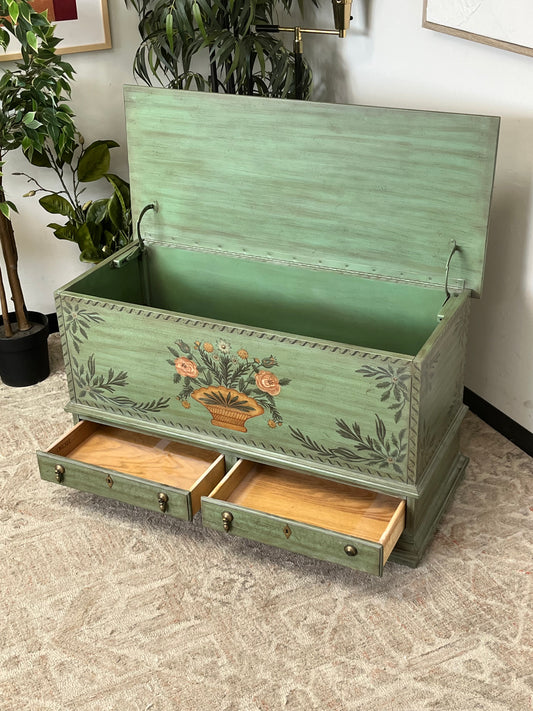 Drexel Dutch Style Hand Painted Hope Chest