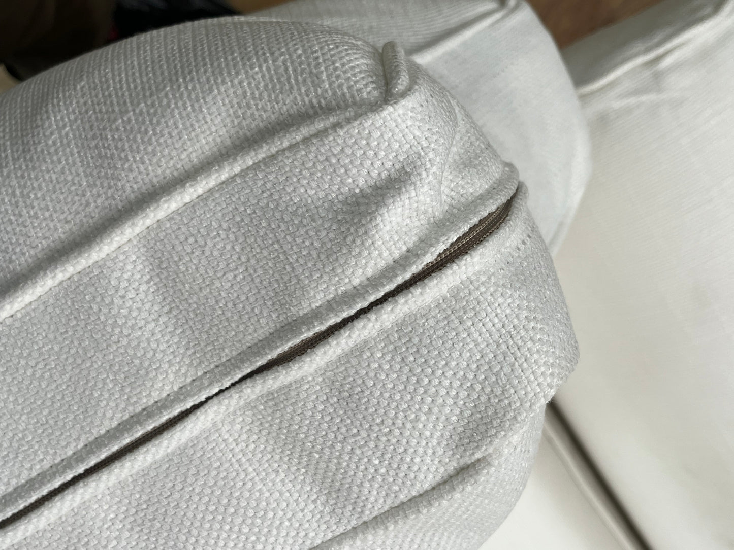 Modern White Down Traditional Loveseat