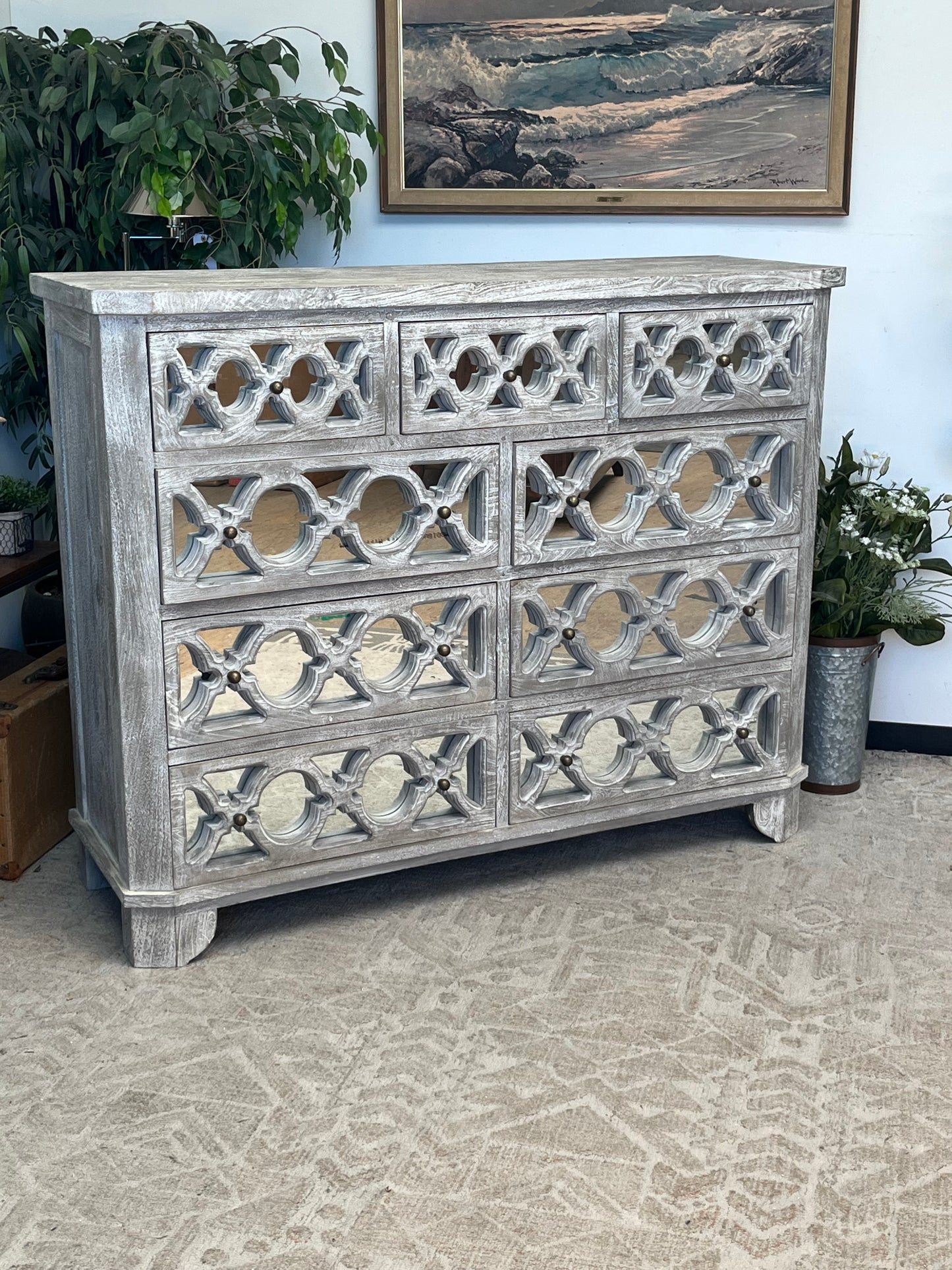 Furniture of America Gray Wooden Dresser