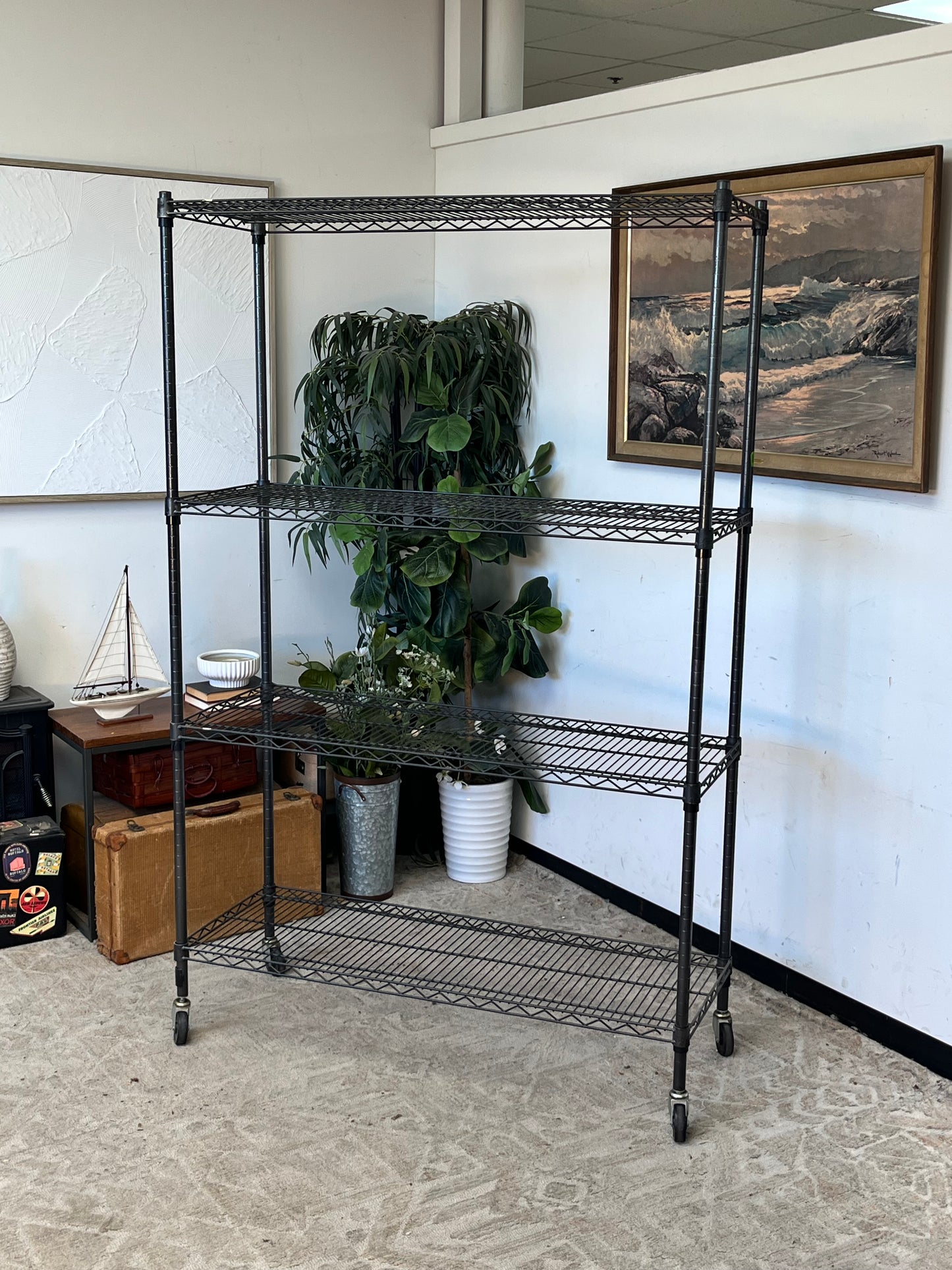 Industrial Black Metal Rack