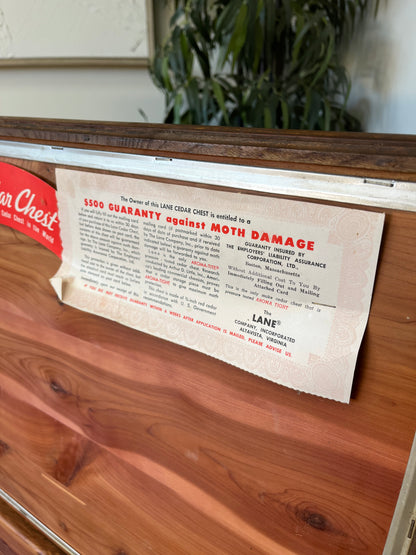 Lane Furniture Mid Century Wooden Cedar Chest - Broken Leg
