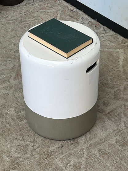 Modern Two-Tone white/Gray Side Table