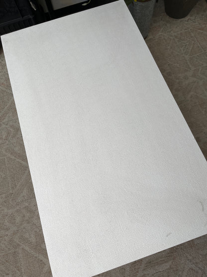 Linen-Wrapped White Coffee Table