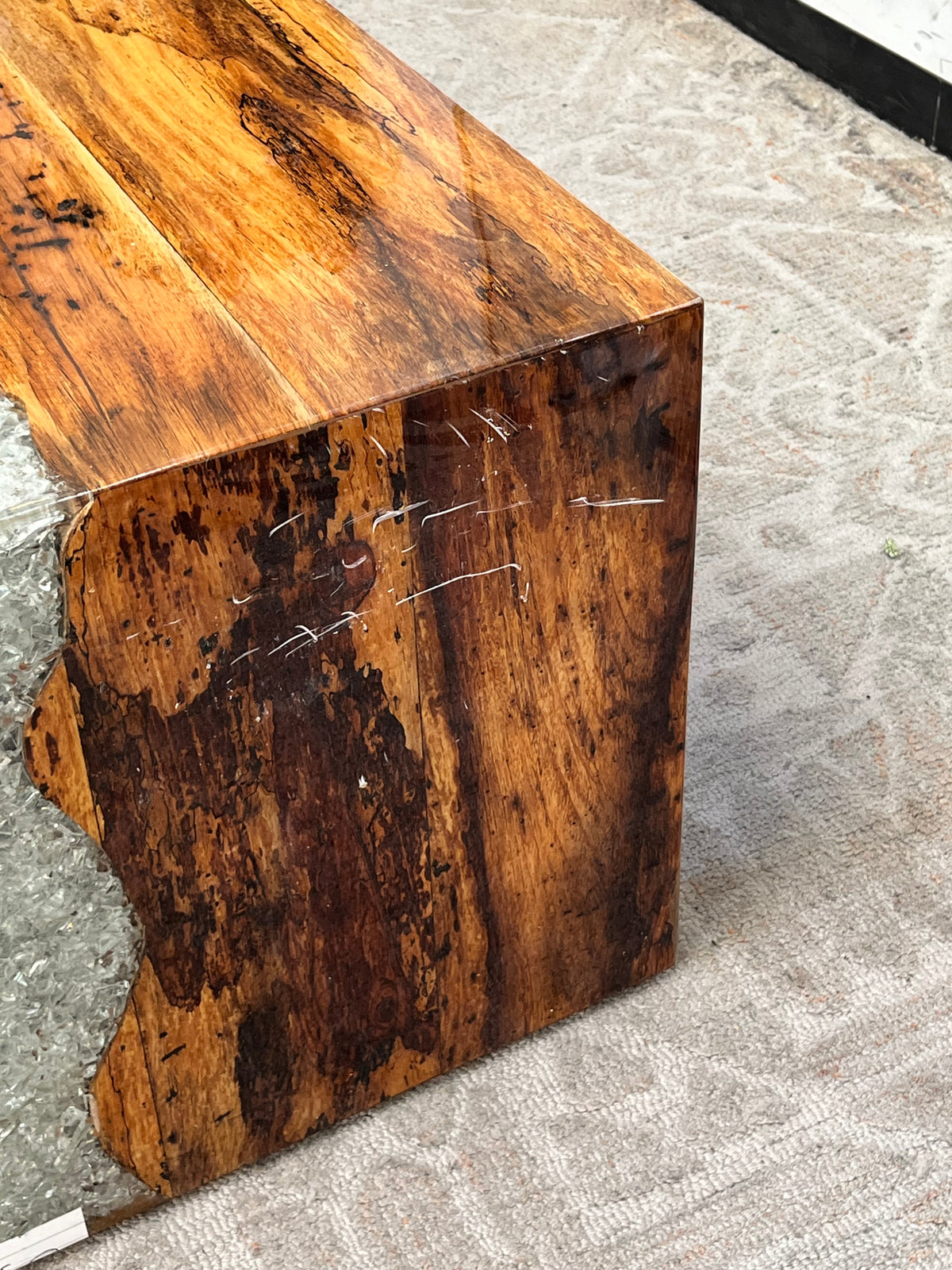 Natural Resin Wooden Coffee Table