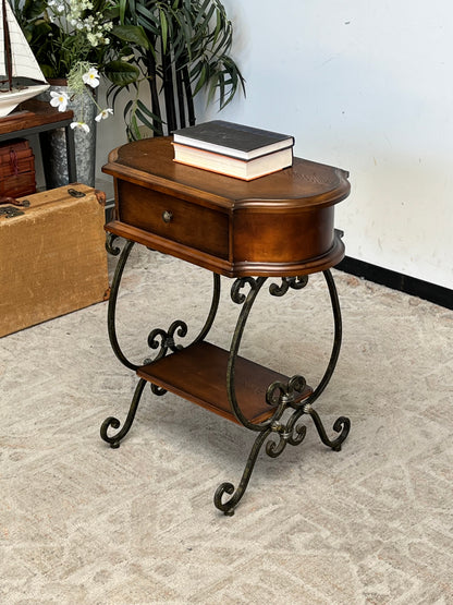 Vintage Style Wooden End Table