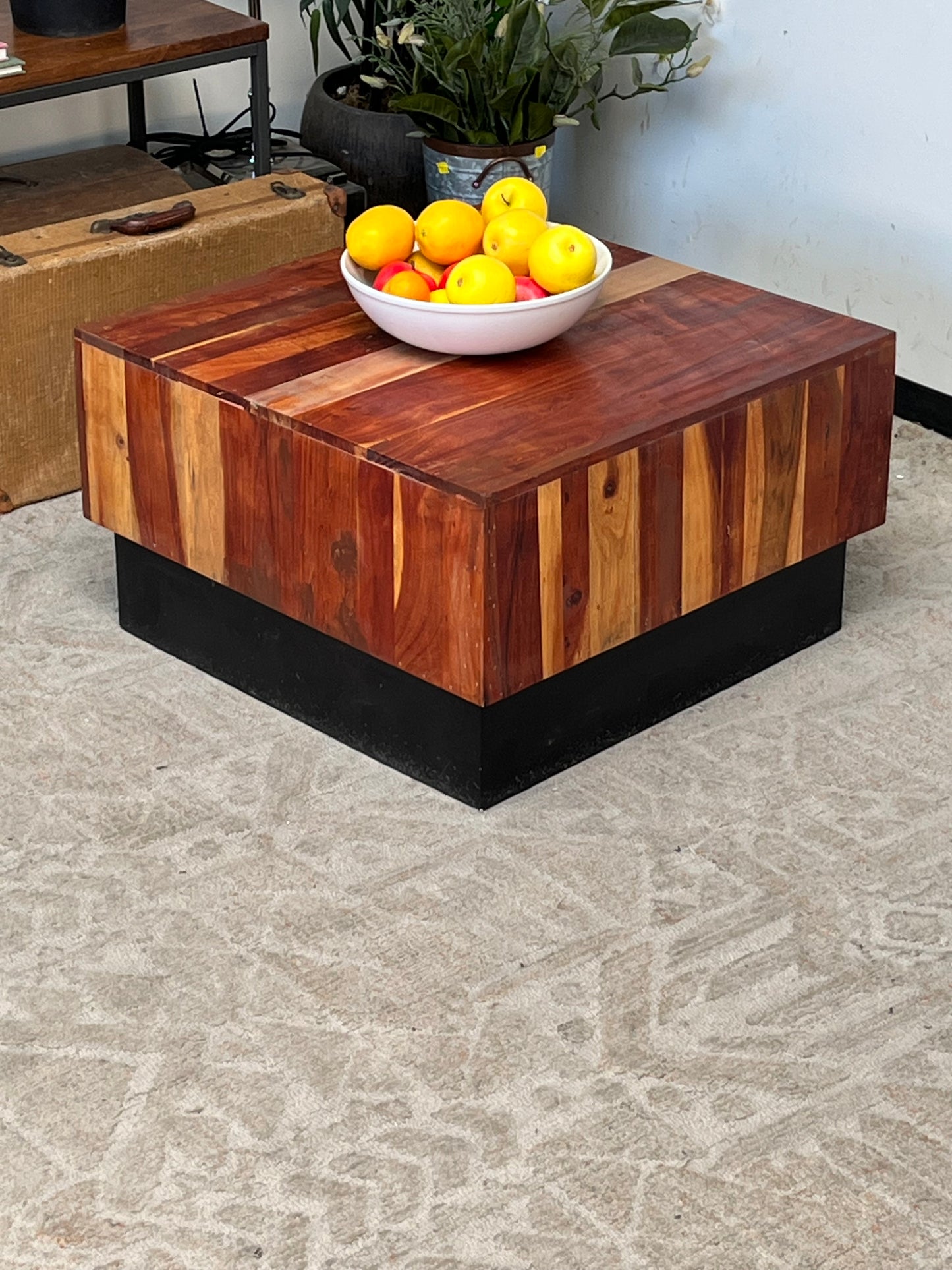 Rustic Style 28" Square Coffee Table