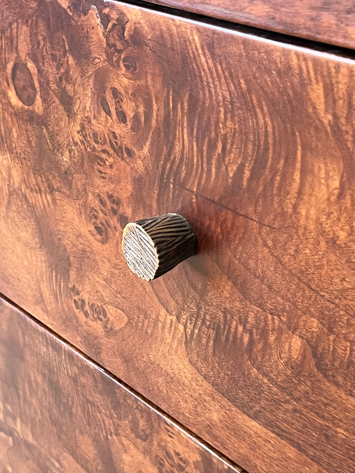 Modern Dark Wood 6 Drawer Dresser