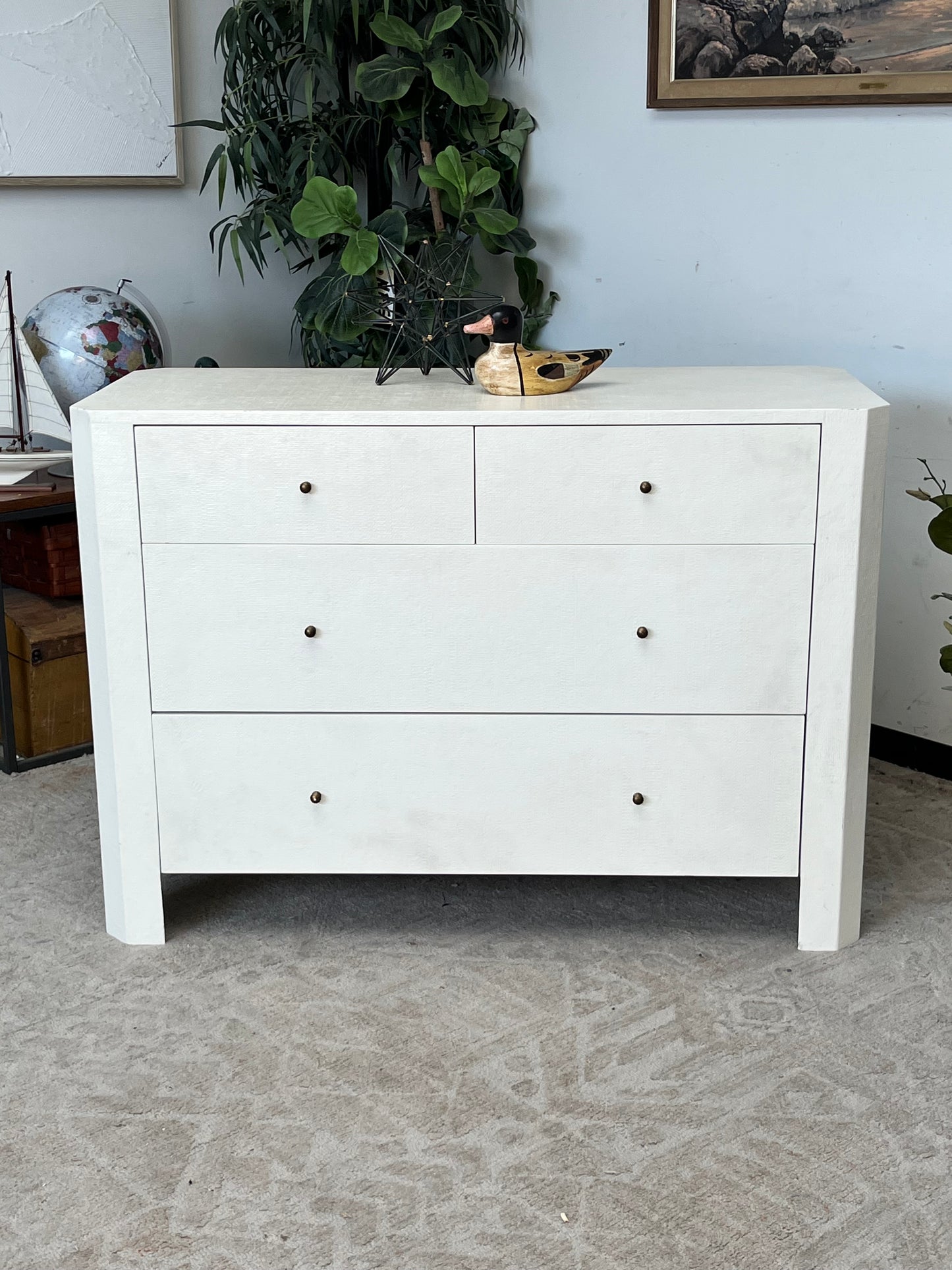 Faux Shagreen 4-Drawer Dresser