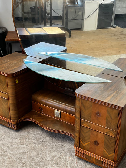 Art Deco Vintage Vanity w/ Mirror