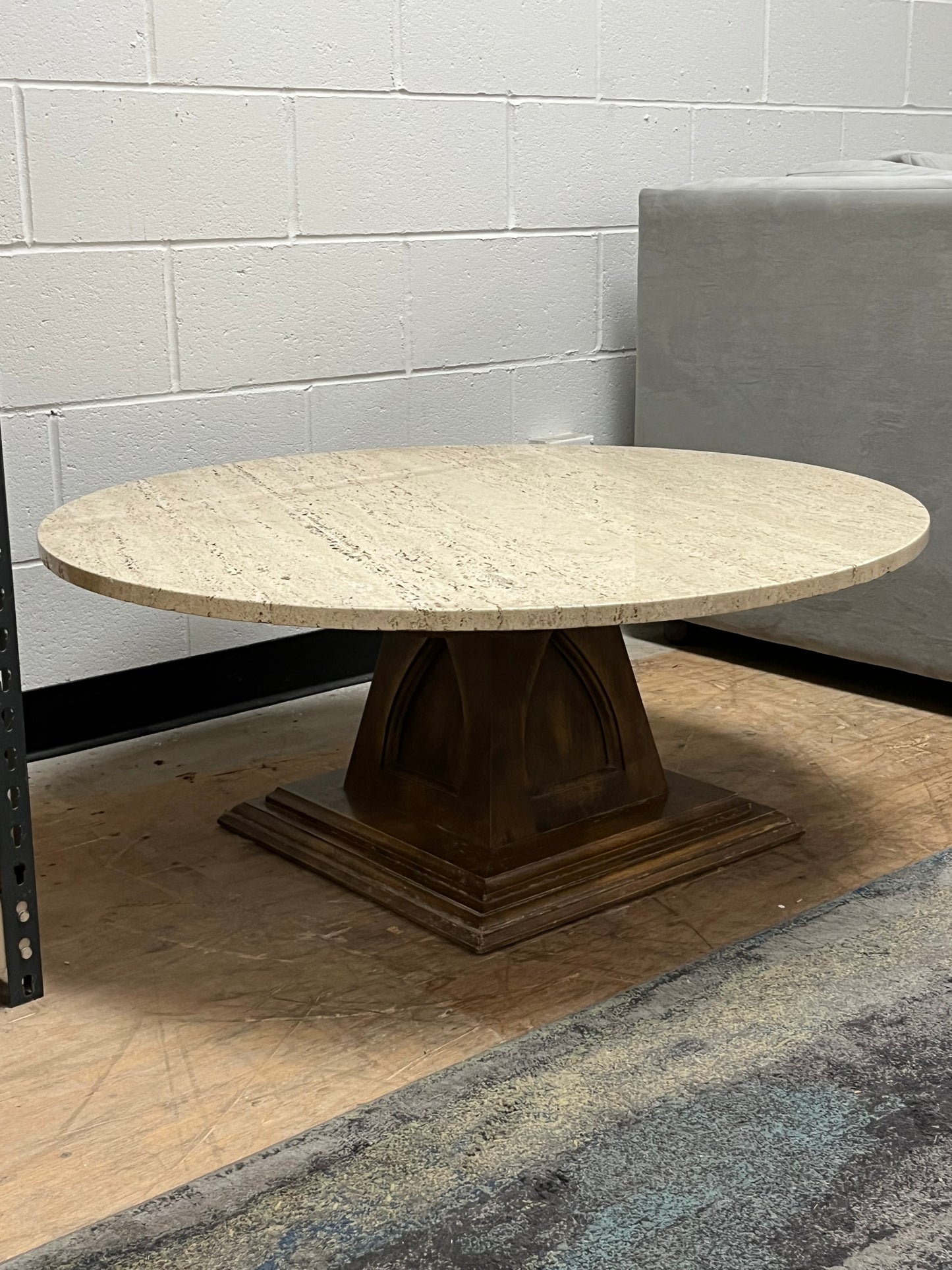 Mid century Modern Stone Top Coffee Table