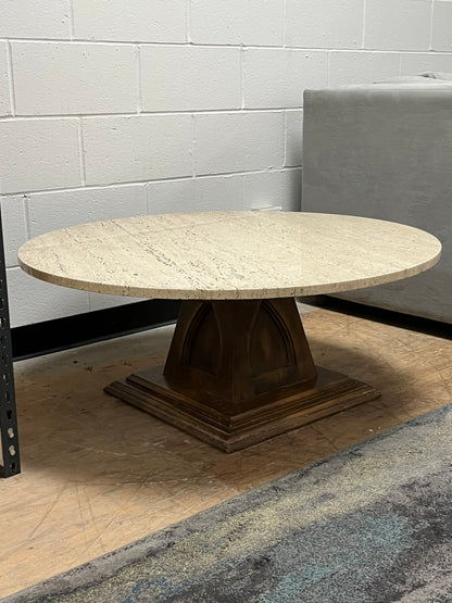 Mid century Modern Stone Top Coffee Table