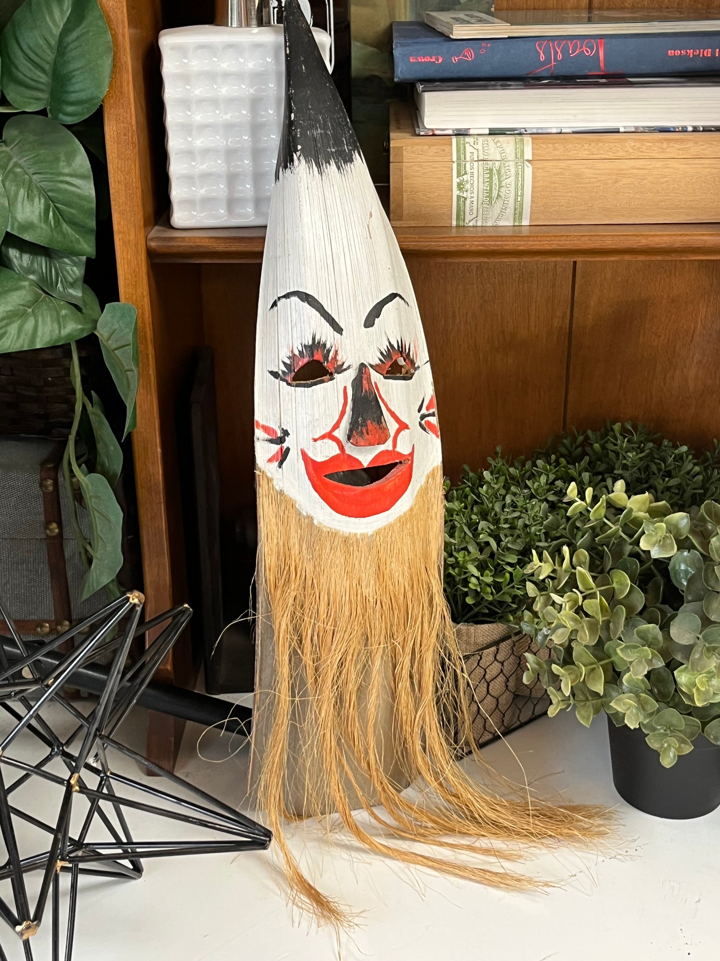 Puerto Rico Hand Carved Clown Mask