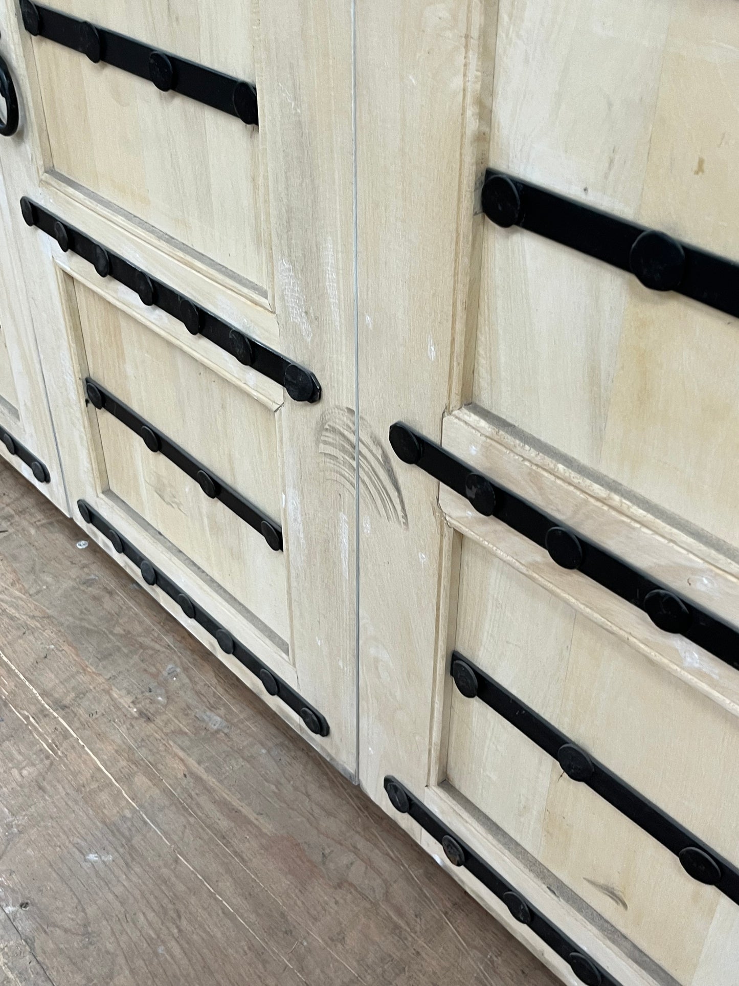 Rustic Style Wooden Credenza