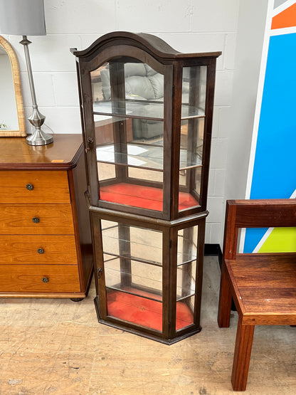 Antique Style China Cabinet - Legs Removed